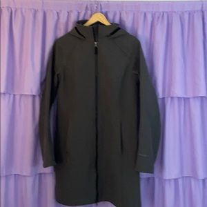 Eddie Bauer knee length soft shell trench coat